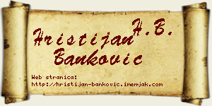 Hristijan Banković vizit kartica